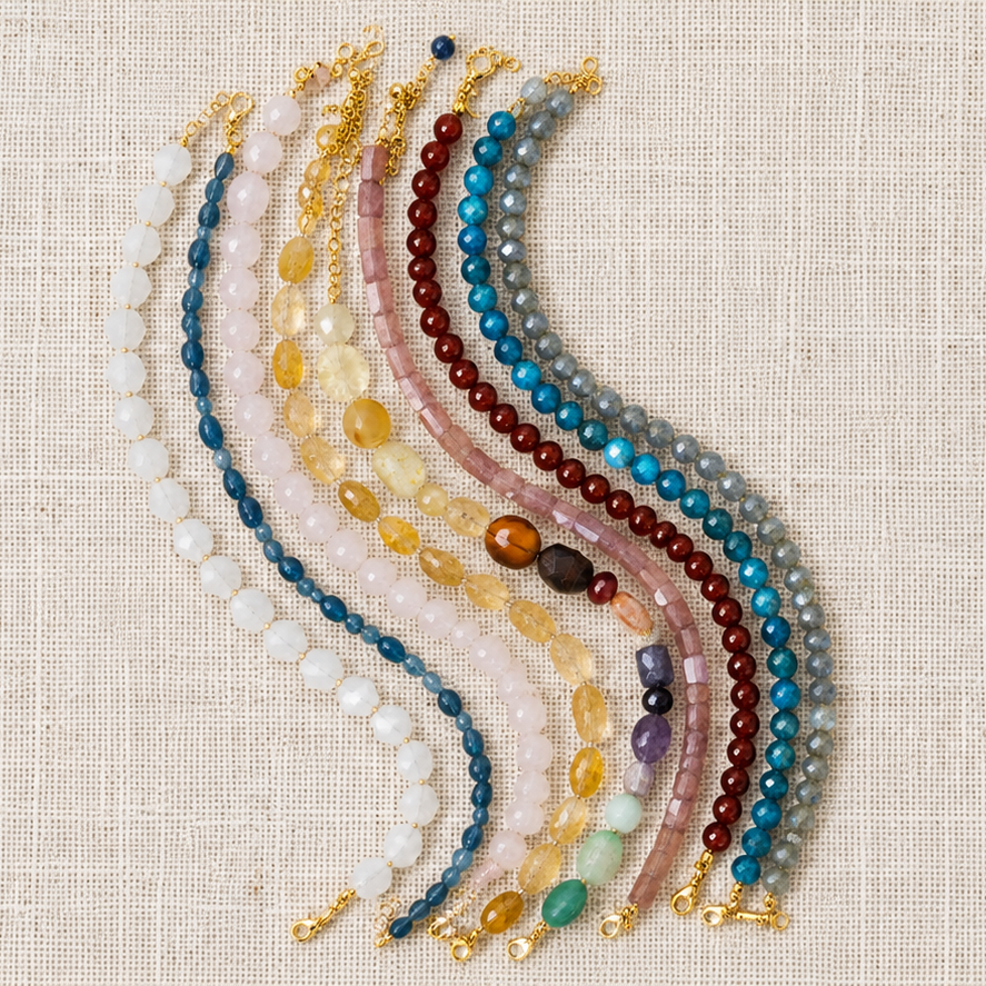 Meridian necklace styled illustration