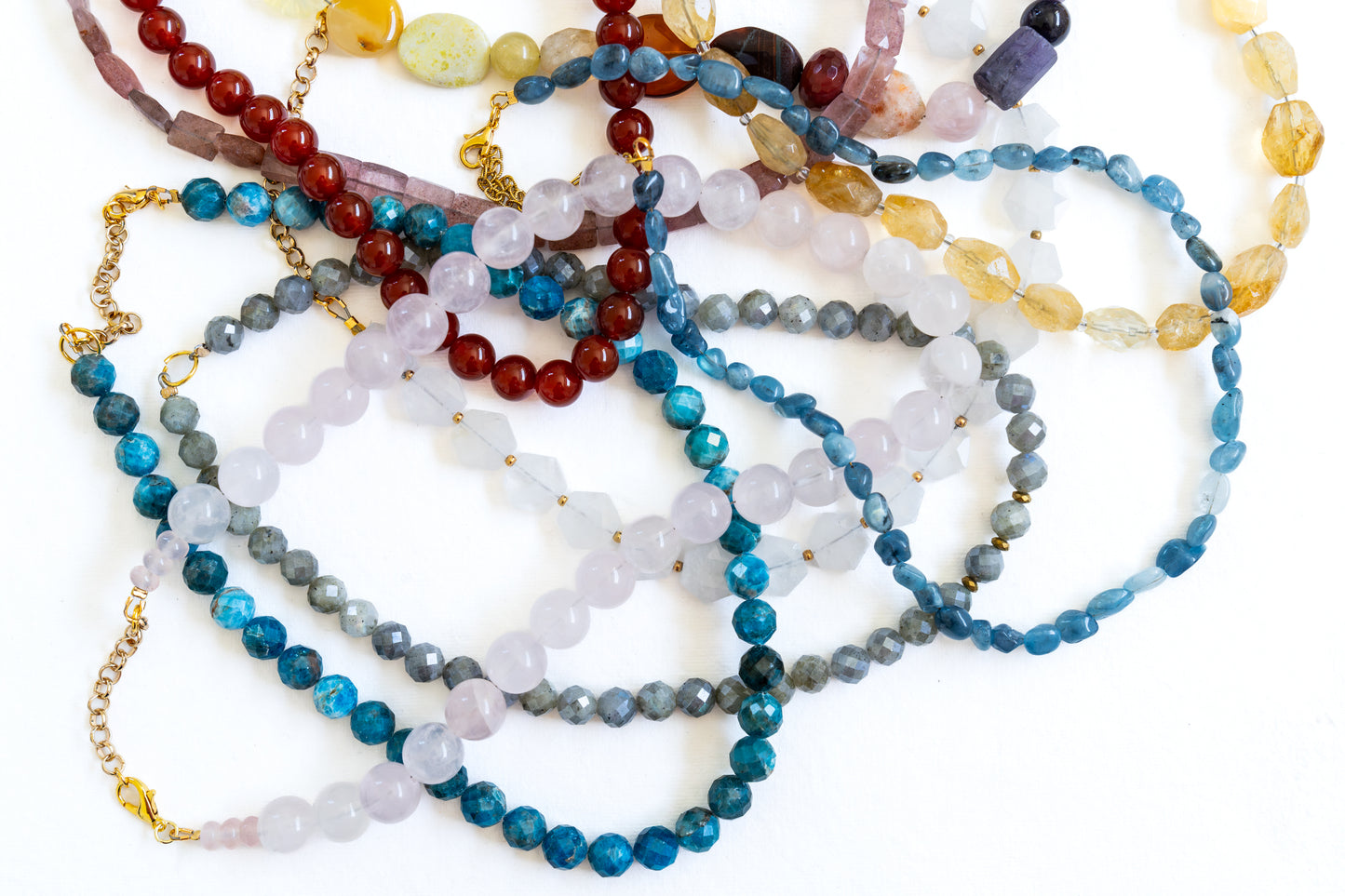 Romy carnelian necklace styled lifestyle shot