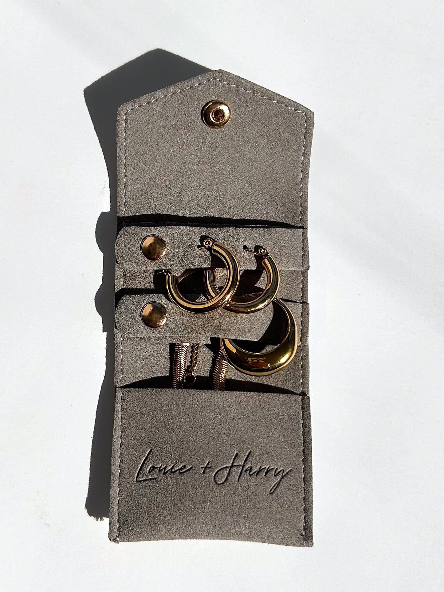 Suede Travel Jewelry Pouch - mini