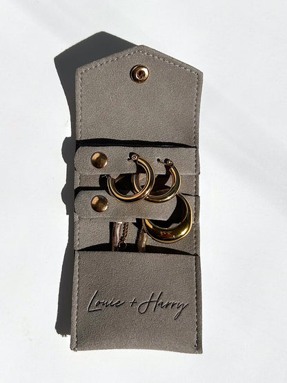 Suede Travel Jewelry Pouch - mini